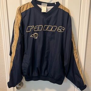 VINTAGE Reebok Navy and White LA Rams Jacket